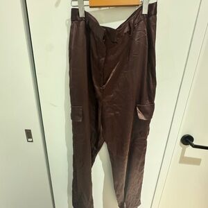Aritzia-Babaton satin cargo pants sz 14 US